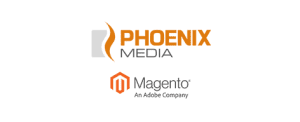 logos of phoenix media and magento